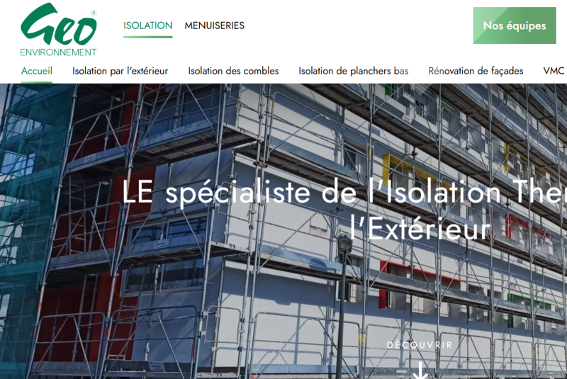 Entreprise de création de site internet et référencement naturel pour une société RGE spécialisée dans l'isolation à Toulouse