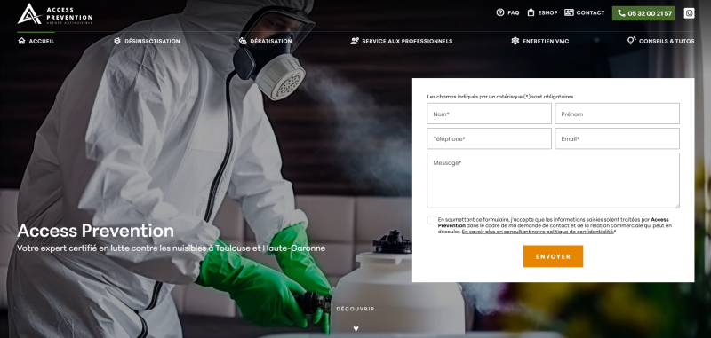 Agence web SEO à Toulouse pour le référencement naturel pour les entreprises de dératisation et désinsectisation