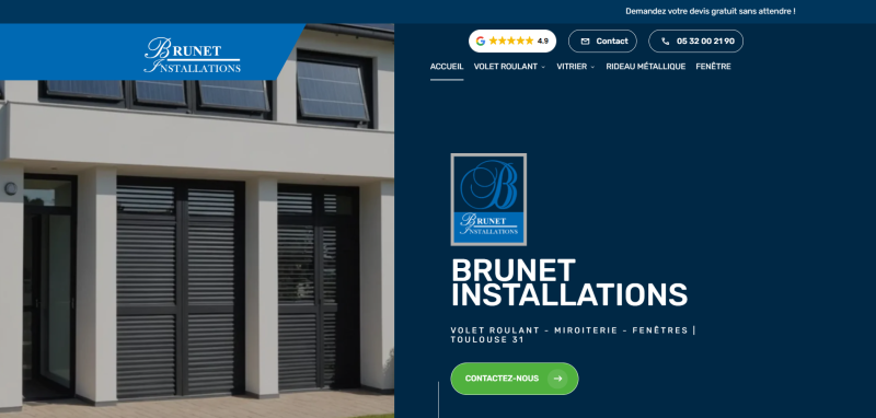 Agence web à Toulouse création de site internet Brunet Installations