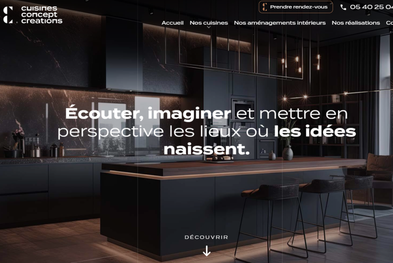 Site internet pour cuisiniste haut de gamme à Toulouse
