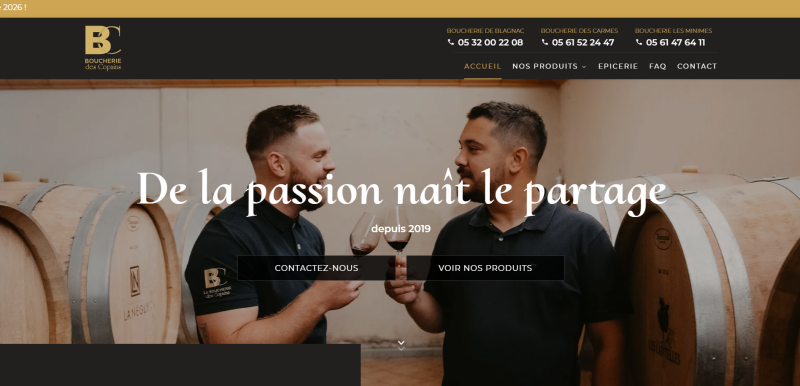 Refonte de site internet et optimisation SEO pour La Boucherie des Copains à Blagnac 
