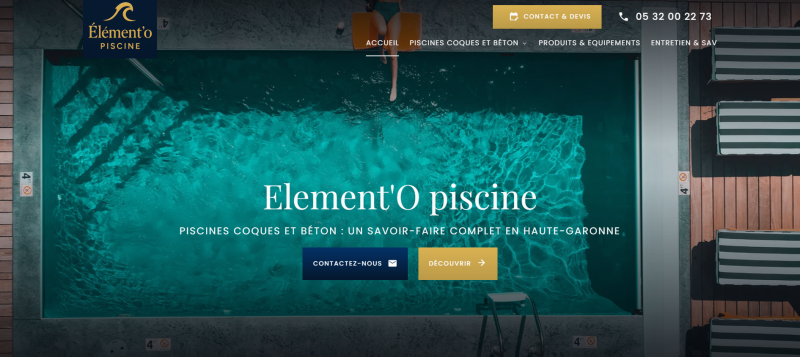 Création de site avec référencement SEO pour pisciniste à Toulouse 