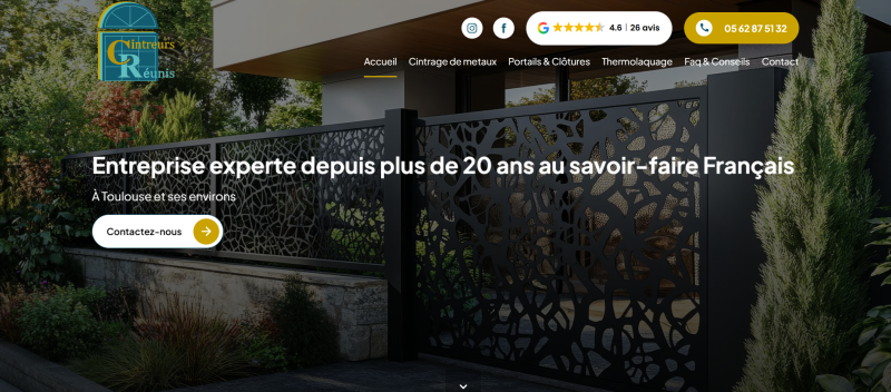 refonte de site internet Les cintreurs réunis par Jalis à Toulouse  