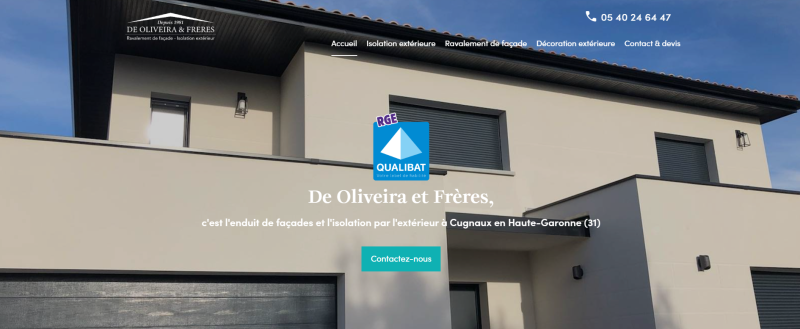 Réalisation et optimisation d'un site internet pour le référencement naturel avec des outils uniques pour générer des contacts dans le bâtiment sur Toulouse