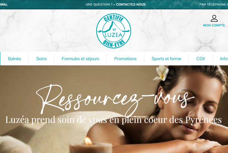 Conception de site Internet pour le centre de bien-être LUZEA à Luz Saint -Sauveur : Puissance E-lite Classic