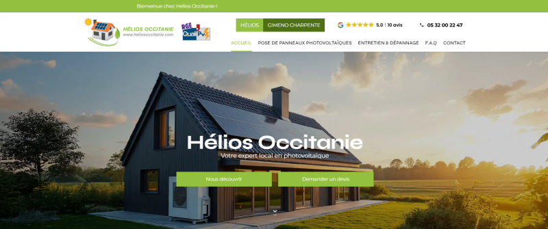 Agence web à Toulouse pour entreprise de panneaux photovoltaïques