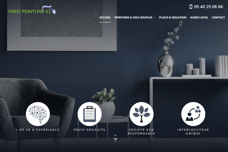 Réalisation d'un site internet pour un peintre à Toulouse