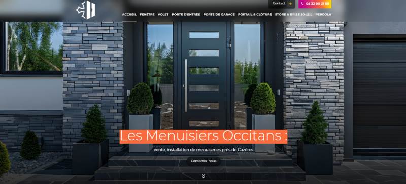 Agence web pour la création d'un site internet pour Les Menuisiers Occitans à Sana