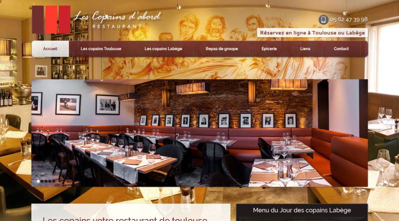 Agence de référencement pour un restaurant semi-gastronomique à Toulouse - Les Copains