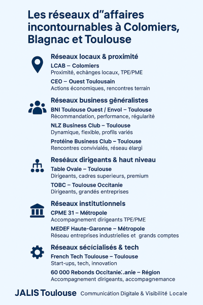 infographie réseau affaire ouest Toulousain