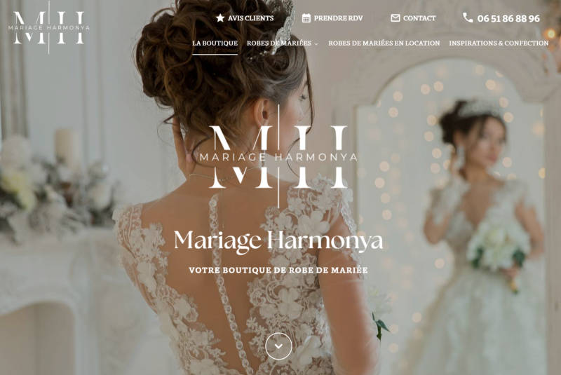 Site pour boutique de robes de mariée à vendre et à louer à Toulouse