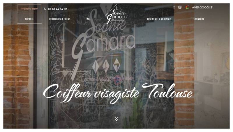 Création de site internet pour Sophie Gamard, salon de coiffure à Toulouse
