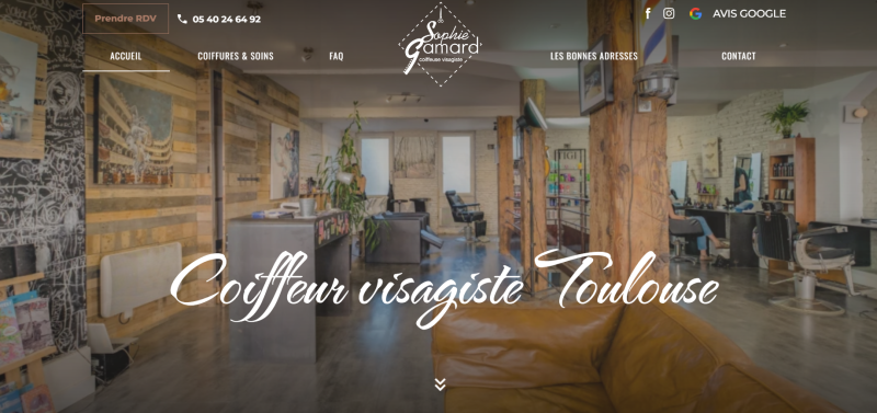 Site internet Sophie Gamard coiffeur visagiste expert coloriste à Toulouse 31 